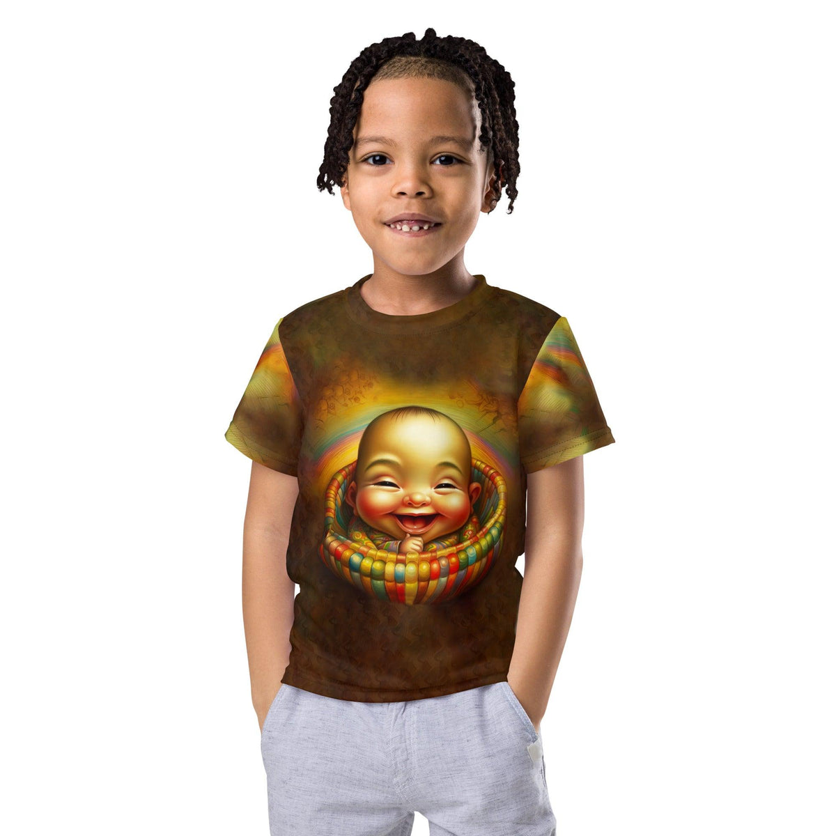 CB3-44 kids crew neck t-shirt in vibrant colors.