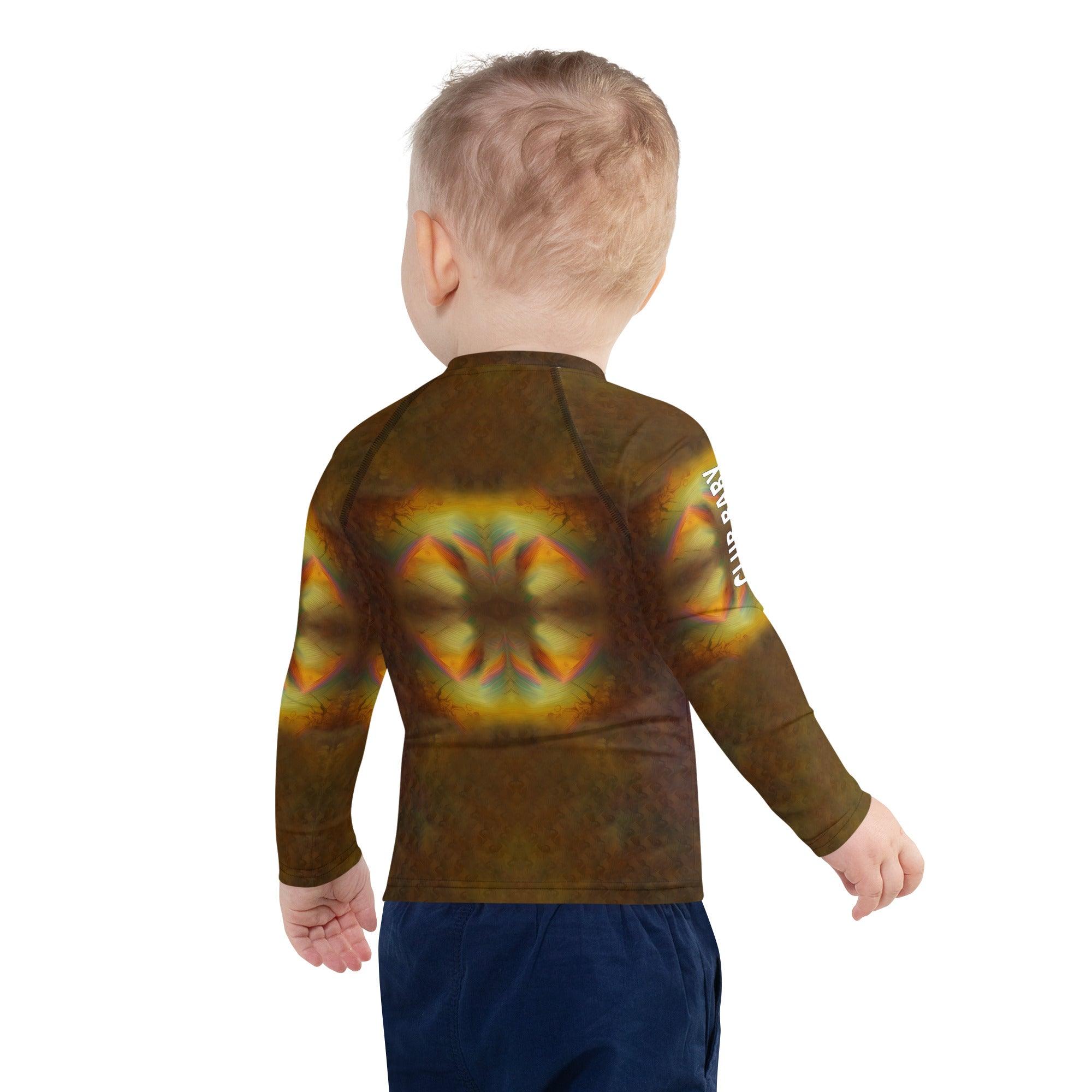 Close-up of CB3-44 Kids Rash Guard fabric showing UV protection