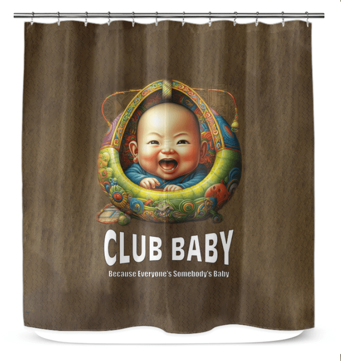 Elegant CB3-46 shower curtain enhancing bathroom decor.