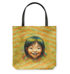 CB3-48 Basketweave Tote Bag lying flat on a neutral background, showing capacity and design.