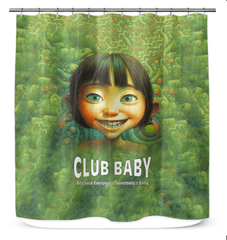 CB3-49 shower curtain showcasing elegant design and waterproof material.