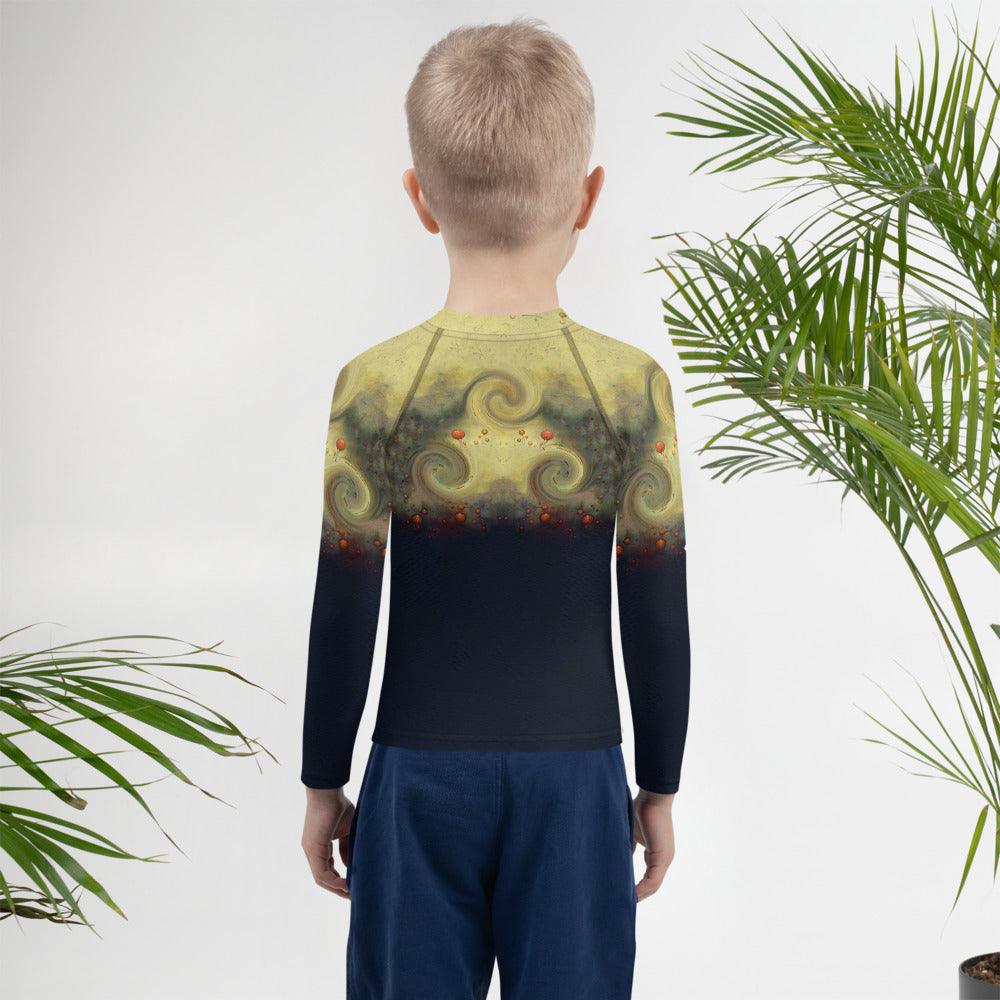 Close-up of the durable material of CB3-52 Kids Rash Guard