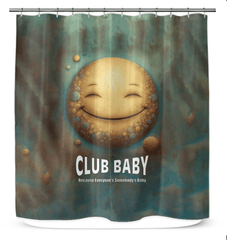CB3-55 shower curtain displayed in modern bathroom setting.
