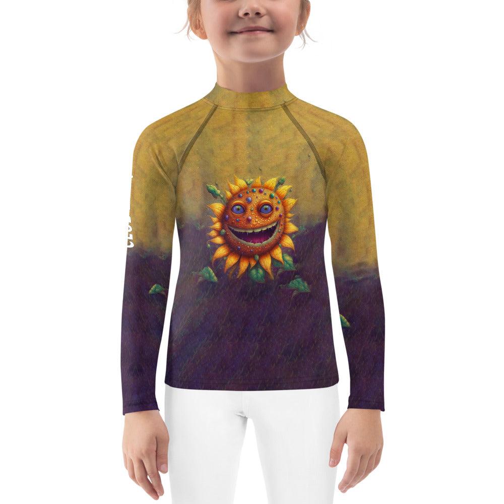 CB3-56 Kids Rash Guard front view on white background