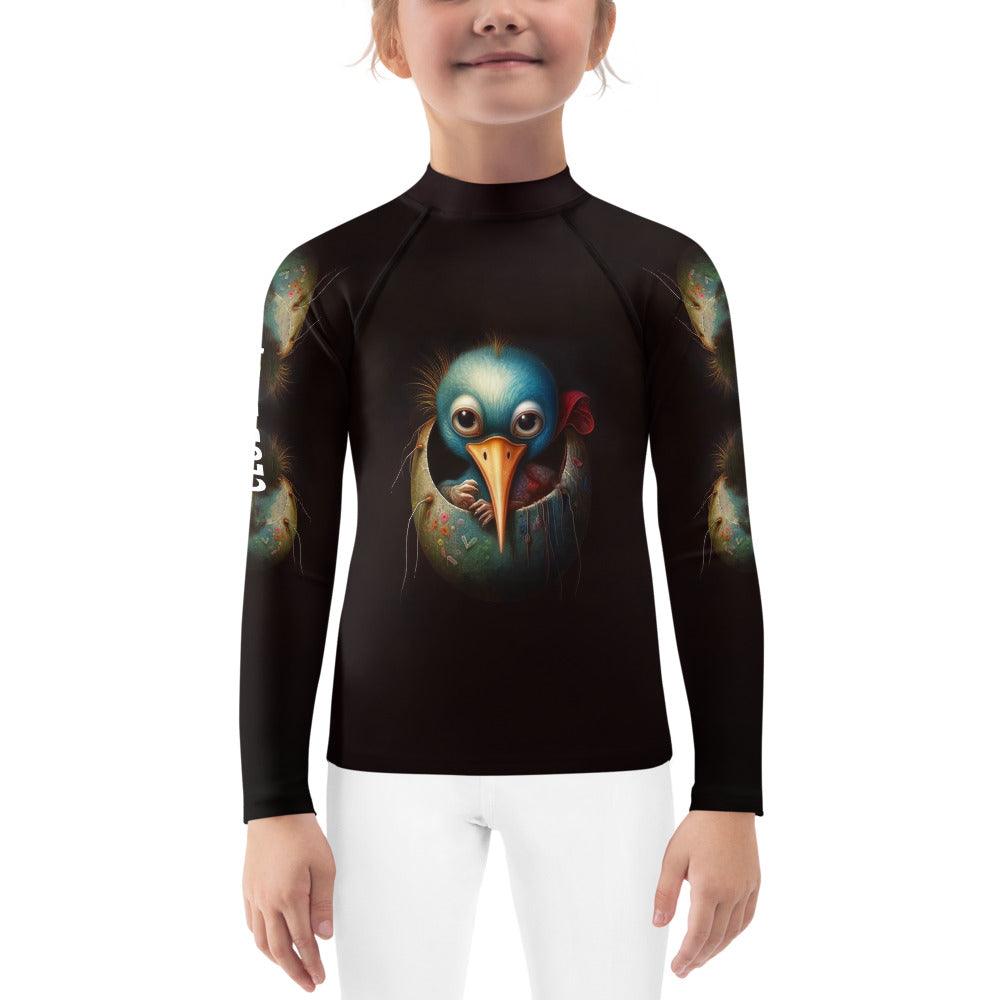 Kid in CB3-67 rash guard ready for swimming