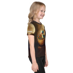 CB3-68 kids t-shirt front and back view on hanger