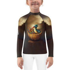 Child wearing CB3-68 Rash Guard swimming in pool