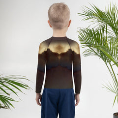 Kid ready for beach wearing CB3-68 Rash Guard