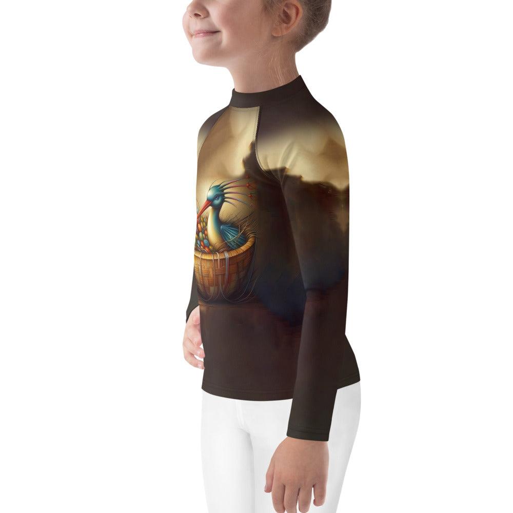 CB3-68 Rash Guard for kids on white background