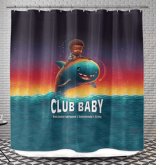 CB3-68 Shower Curtain in White