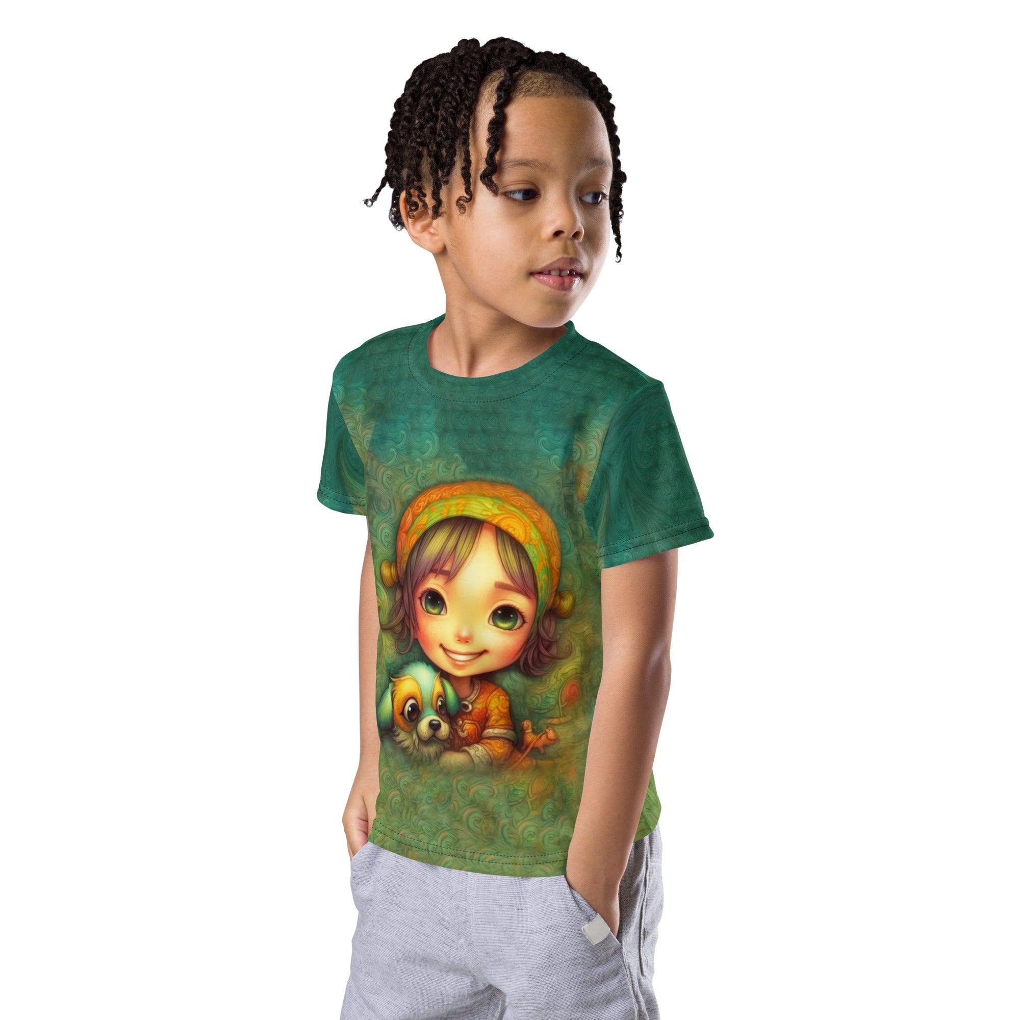 CB5-36 Kids Crew Neck T-Shirt - Green Color Option