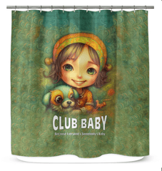 CB5-36 Shower Curtain with Geometric Pattern