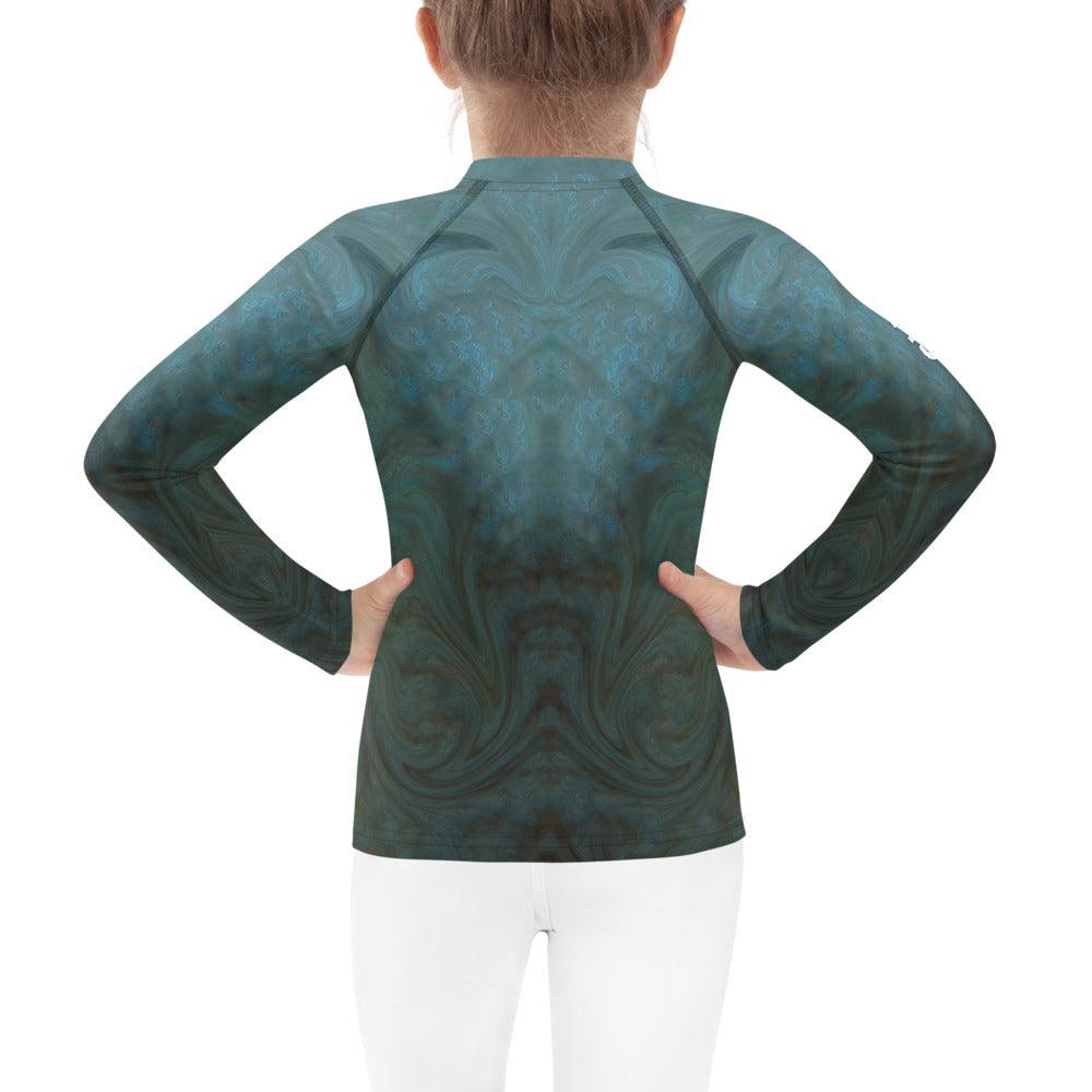 Kids Rash Guard - Blue Striped Design