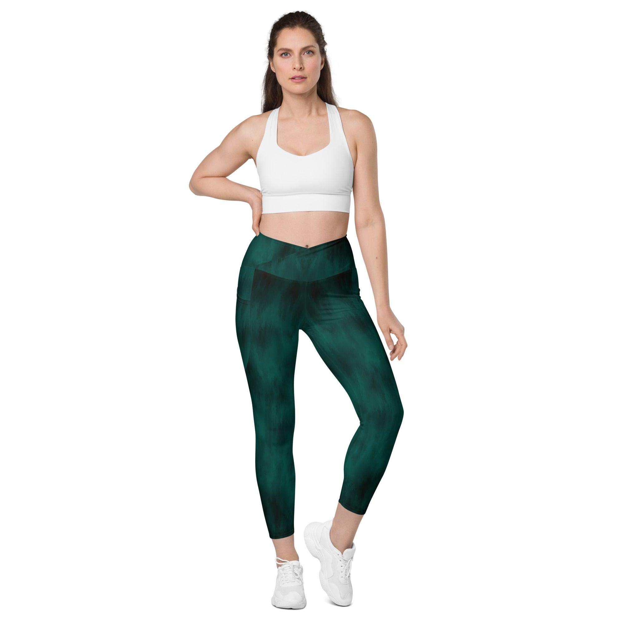 Celestial Glimmers Crossover Leggings - Blue Color Option