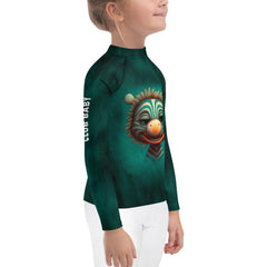 Youth Rash Guard with celestial patterns for kids.