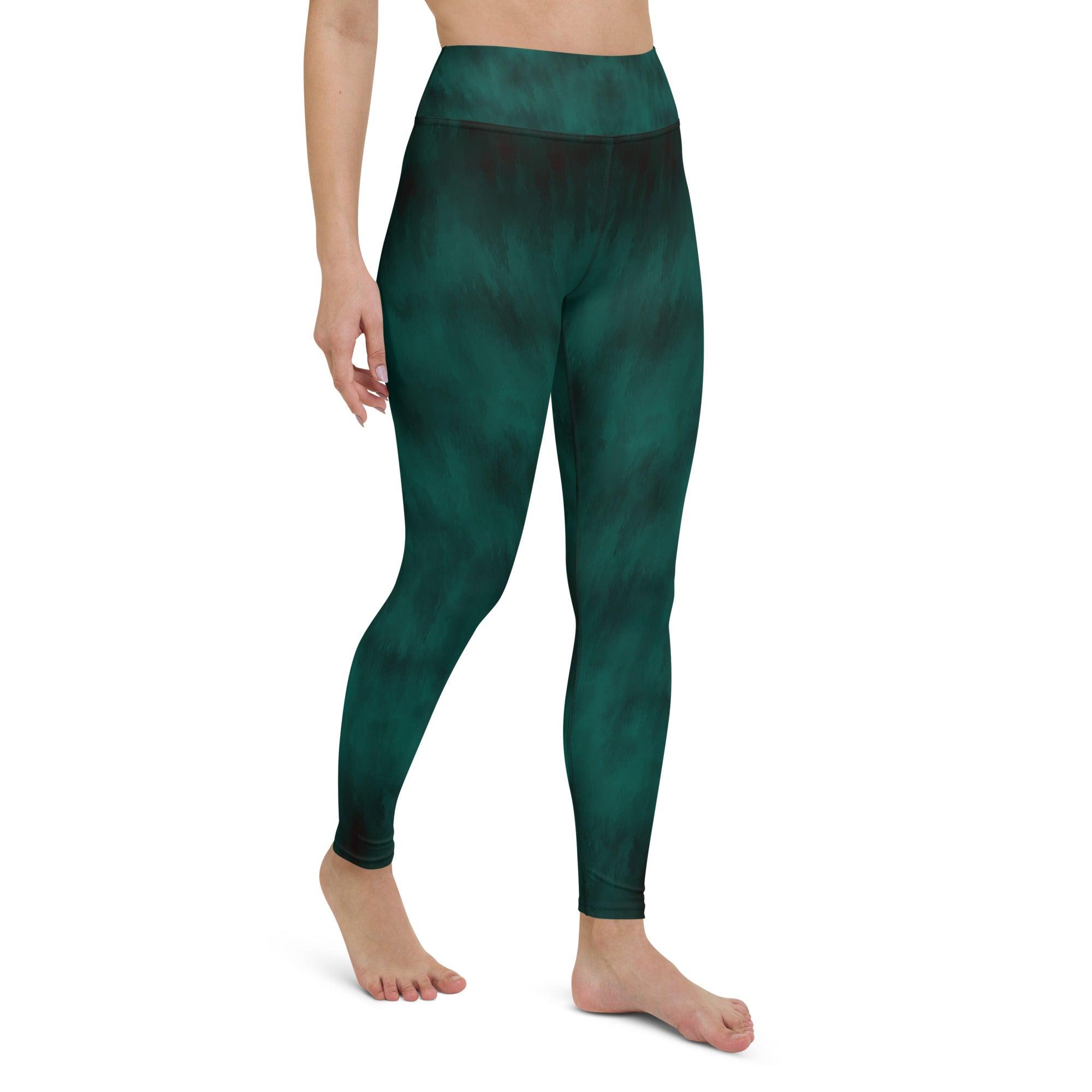 Celestial Glimmers Yoga Leggings front view.