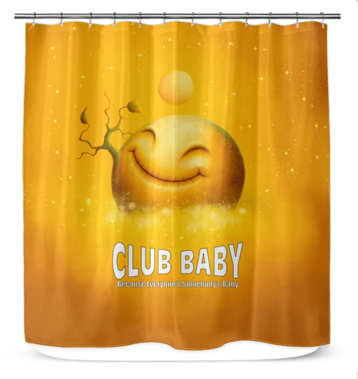 Elegant shower curtain featuring Celestial Luna Dreams design to enhance bathroom aesthetics.
