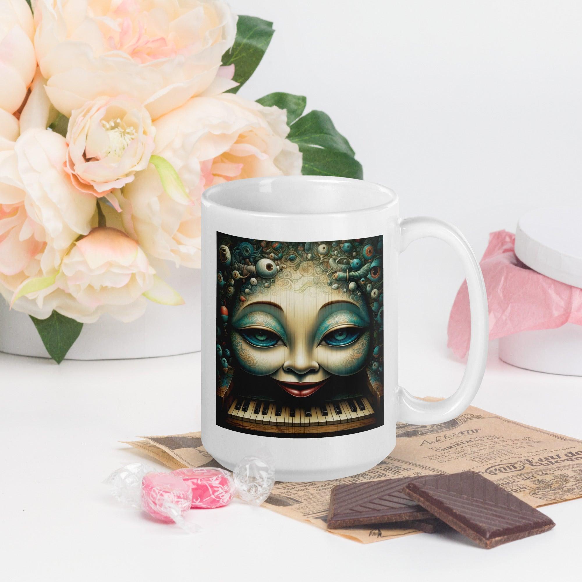 Celestial Symphony White Glossy Mug - Beyond T-shirts