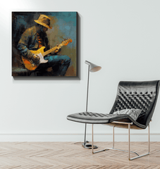 Chord Champion art piece adding elegance to a workspace.