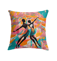 Chic classic balletic design pillow enhancing home interior elegance.