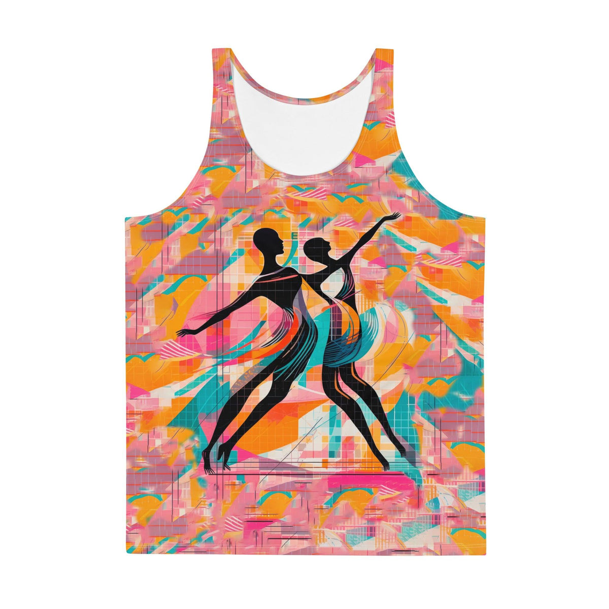 Elegant men's tank top in classic balletic style on white background.