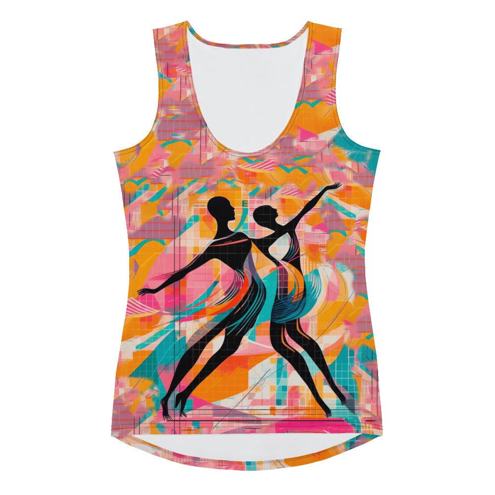 Elegant Classic Balletic Style Tank Top with Sublimation Design