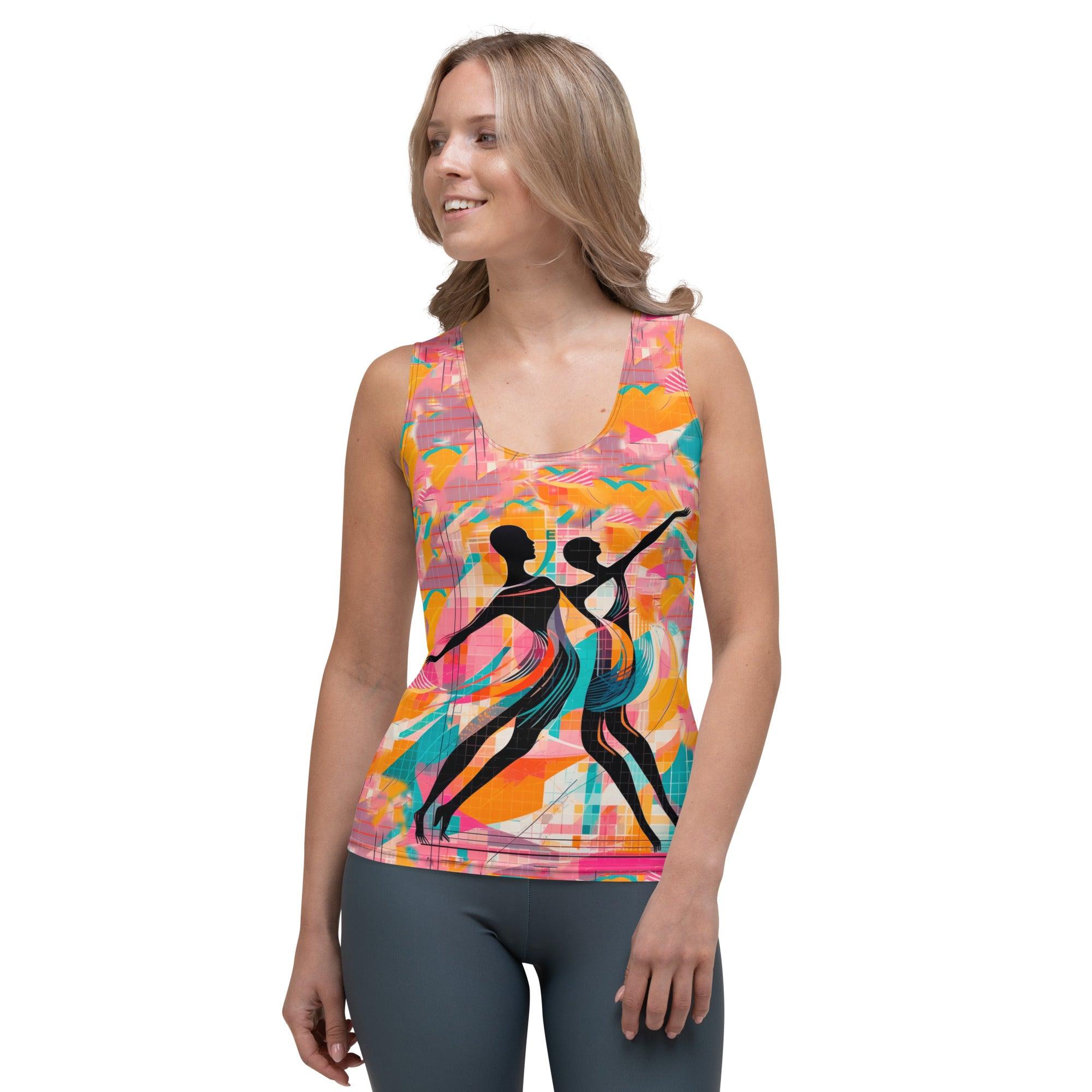 Premium Sublimation Print Balletic Style Tank Top Detail