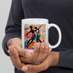 Close-up of Classic Balletic Style Mug's Glossy Finish