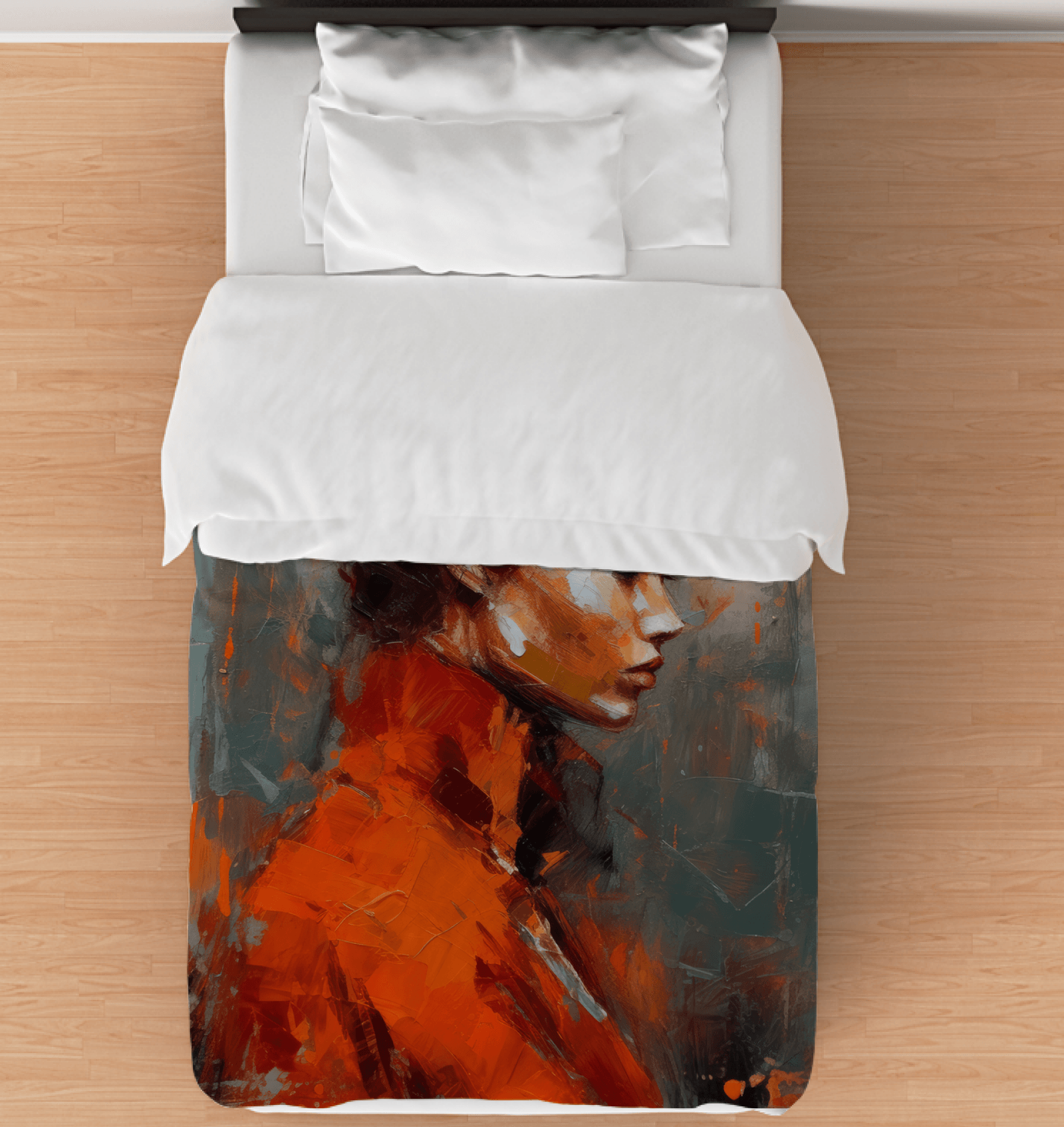 Classical Cadenzas Duvet Cover featuring elegant musical notes design.