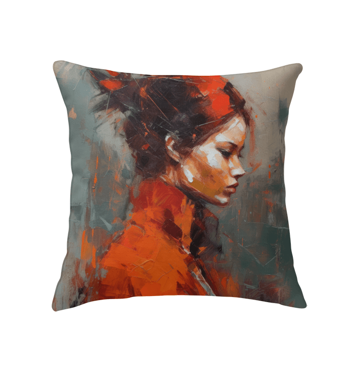 Elegant Classical Cadenzas pillow adding a touch of sophistication to bedroom decor.