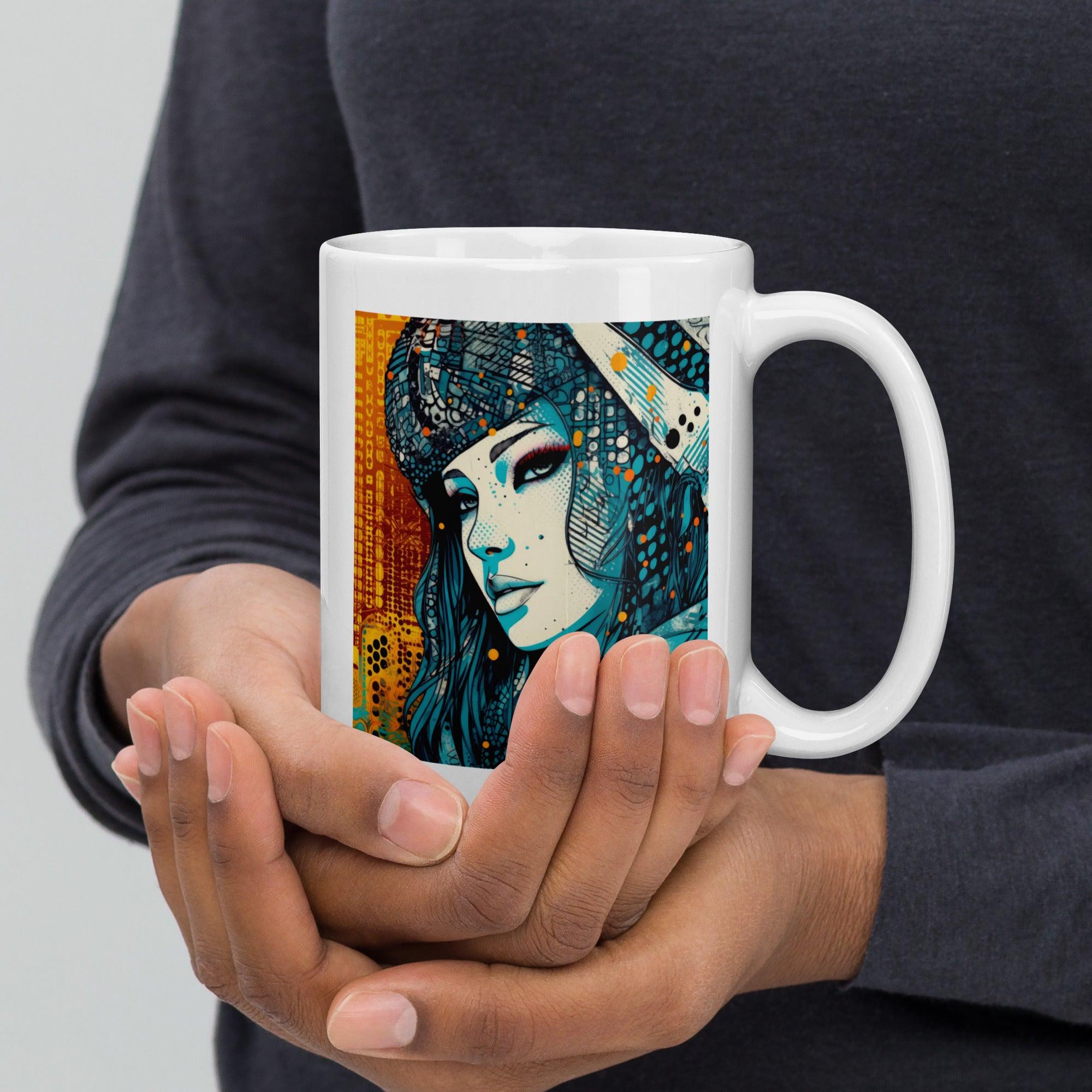 Vibrant White Glossy Mug.