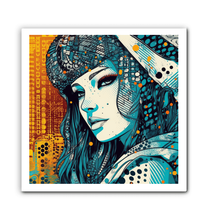 Hand-Painted Look Colorful Creations Art on Canvas.