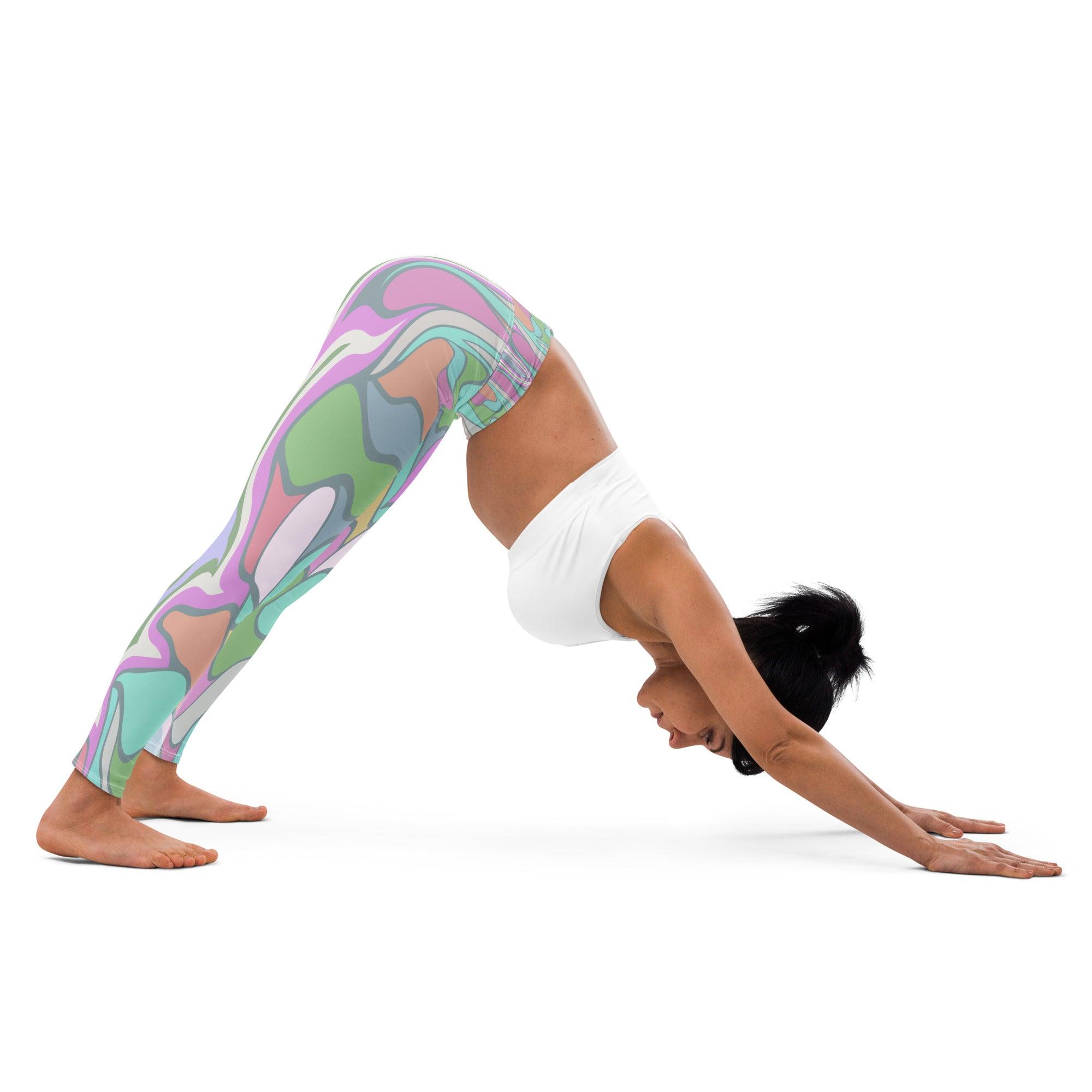 High-waisted Colorful Desire III Yoga Leggings for women.
