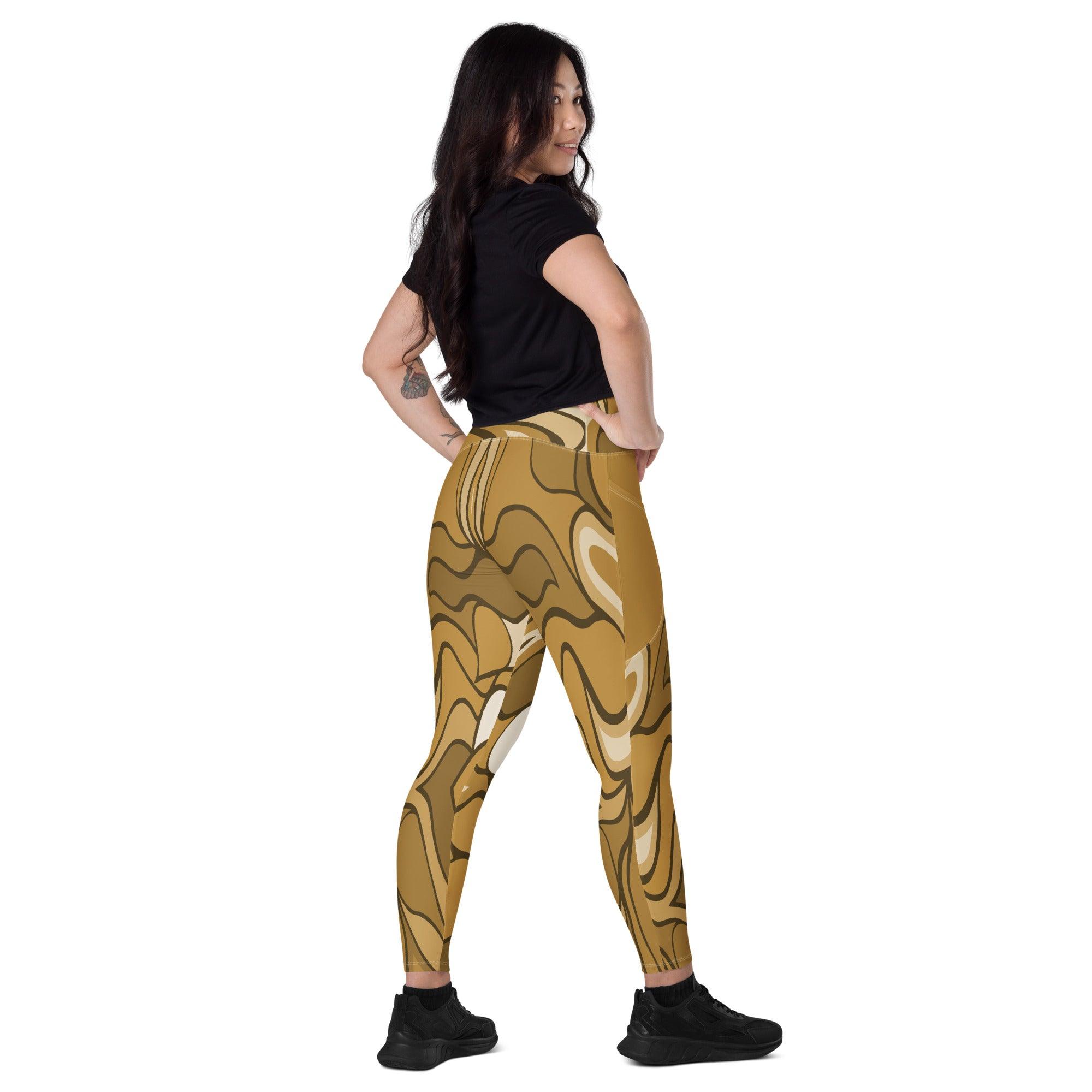 Woman Wearing Colorful Desire IV Leggings with Side Pockets