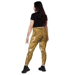 Close-up of Crossover Waistband on Colorful Desire IV Leggings