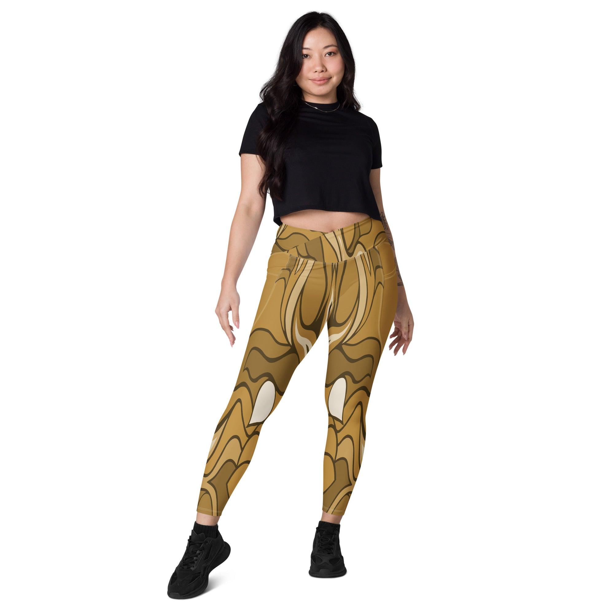 Colorful Desire IV Leggings with Pockets in Outdoor Setting