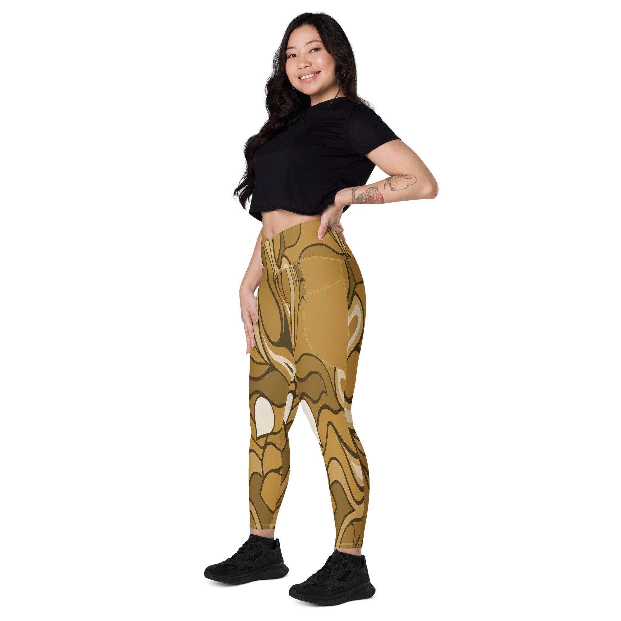Folded Colorful Desire IV Leggings Showing Texture and Color