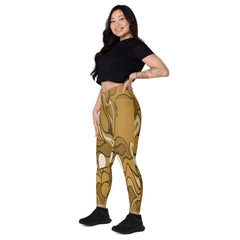Folded Colorful Desire IV Leggings Showing Texture and Color