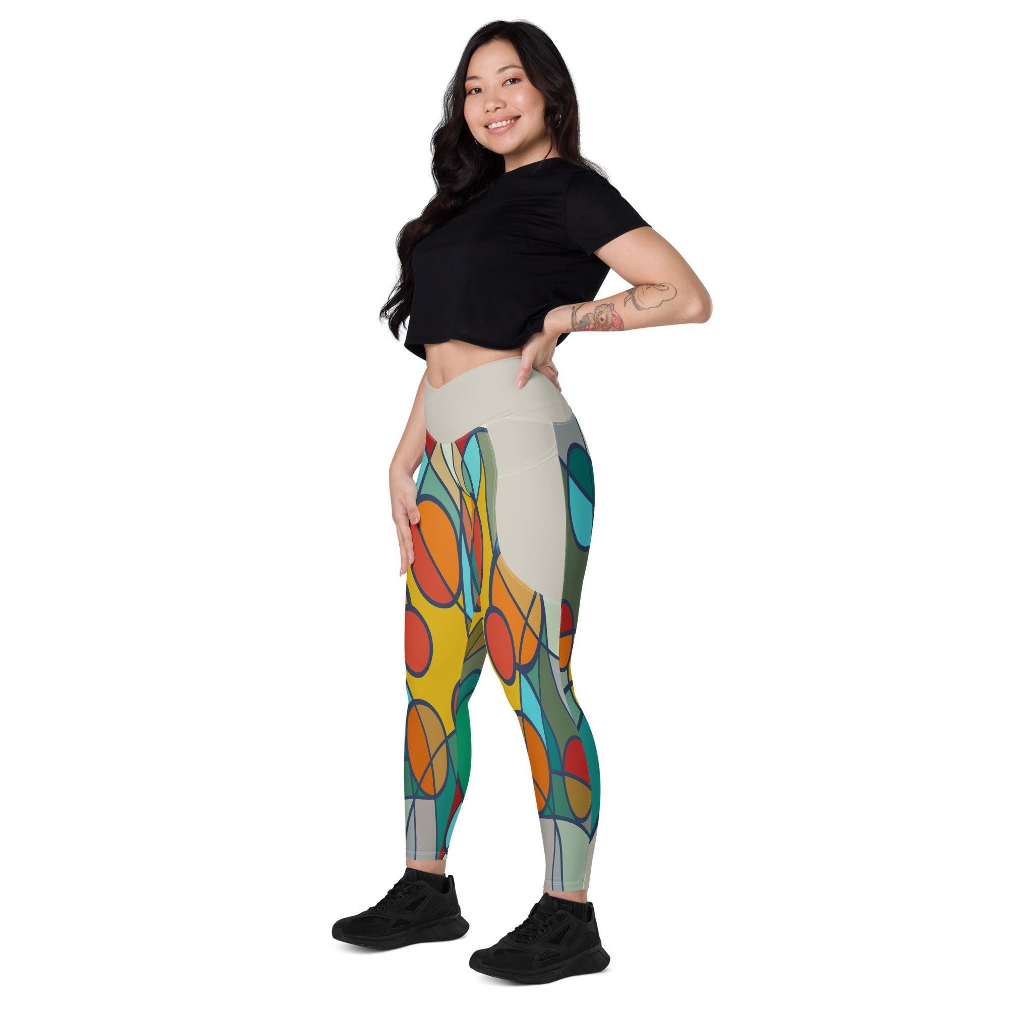 Colorful Passion Leggings paired with sneakers for a casual look.