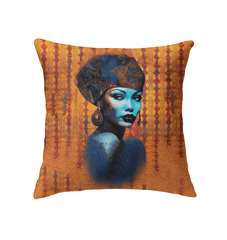 Colorful indoor pillow on a cozy living room sofa, enhancing home decor.