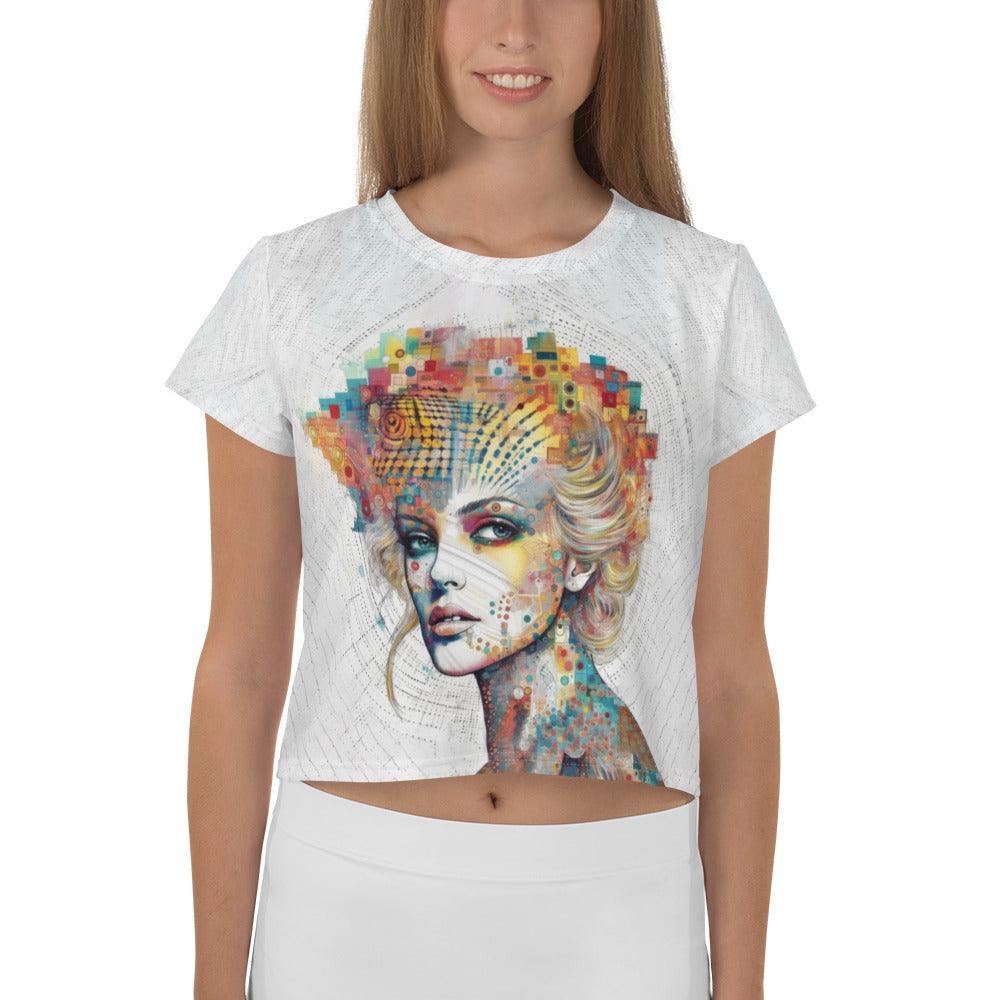 Coloring Creations All-Over Print Crop Tee - Beyond T-shirts