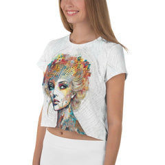 Coloring Creations All-Over Print Crop Tee - Beyond T-shirts