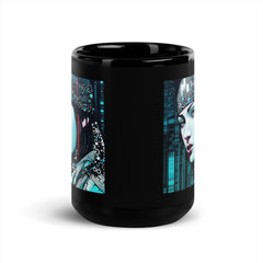 Packaged Coloring Creations III Black Glossy Mug ready for gifting.