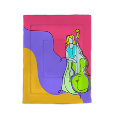 Contrabass Line Art Comforter - Twin - Beyond T-shirts