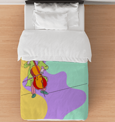 Contrabass Line Art Comforter - Twin - Beyond T-shirts