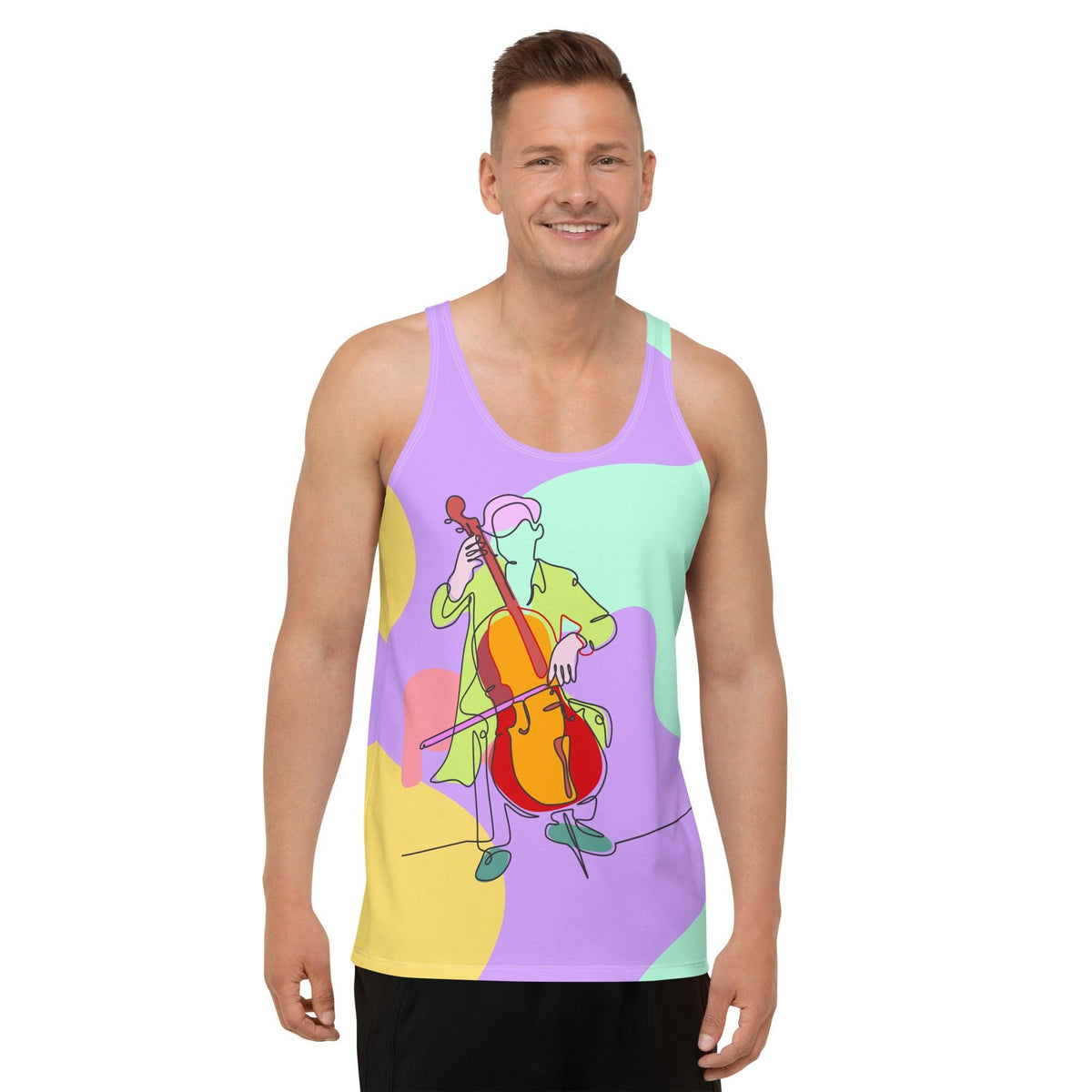 Contrabass Line Art Men's Tank Top - Beyond T-shirts