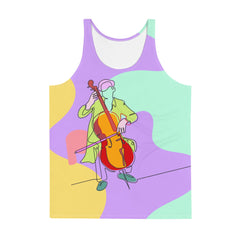 Contrabass Line Art Tank Top Back View