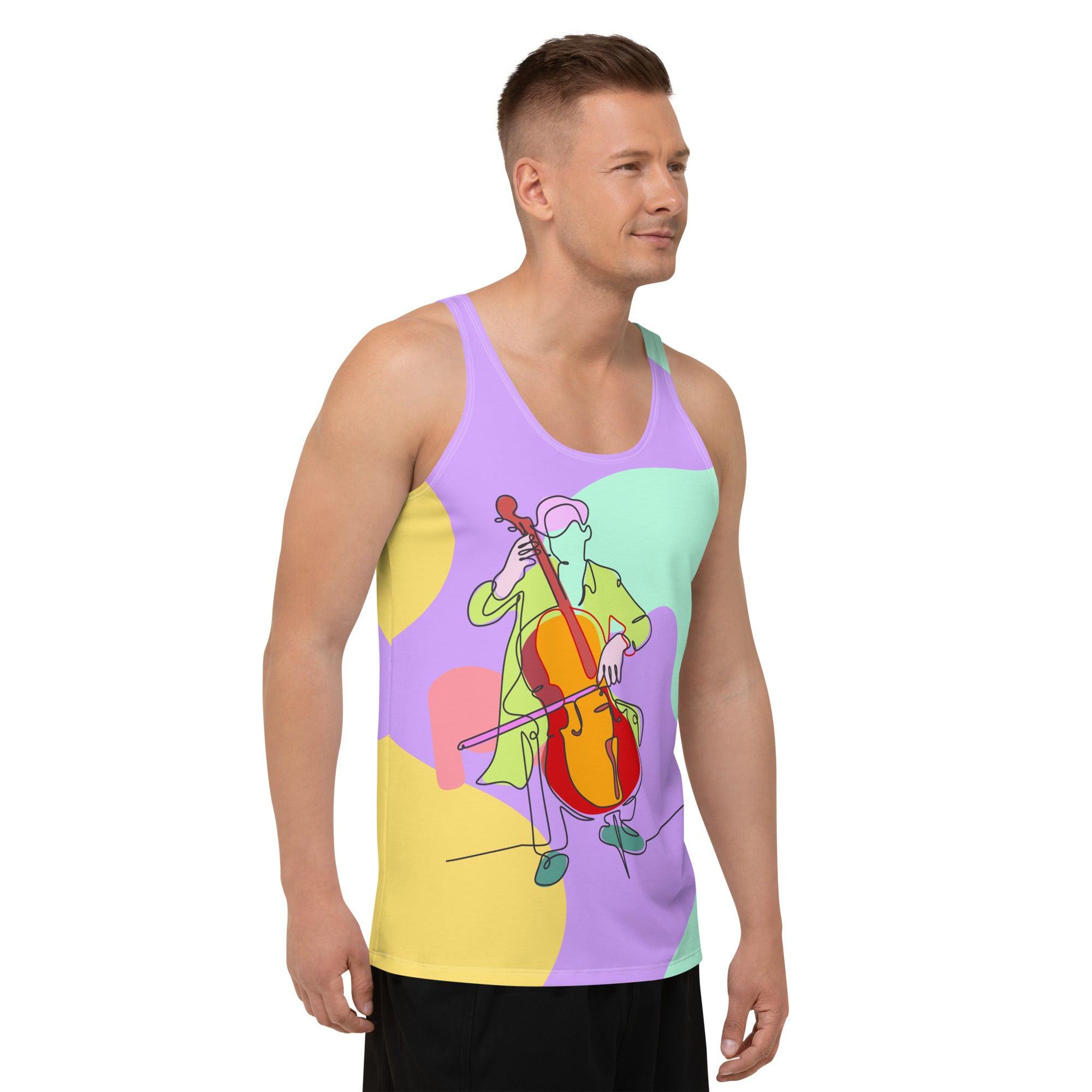 Contrabass Line Art Men's Tank Top - Beyond T-shirts