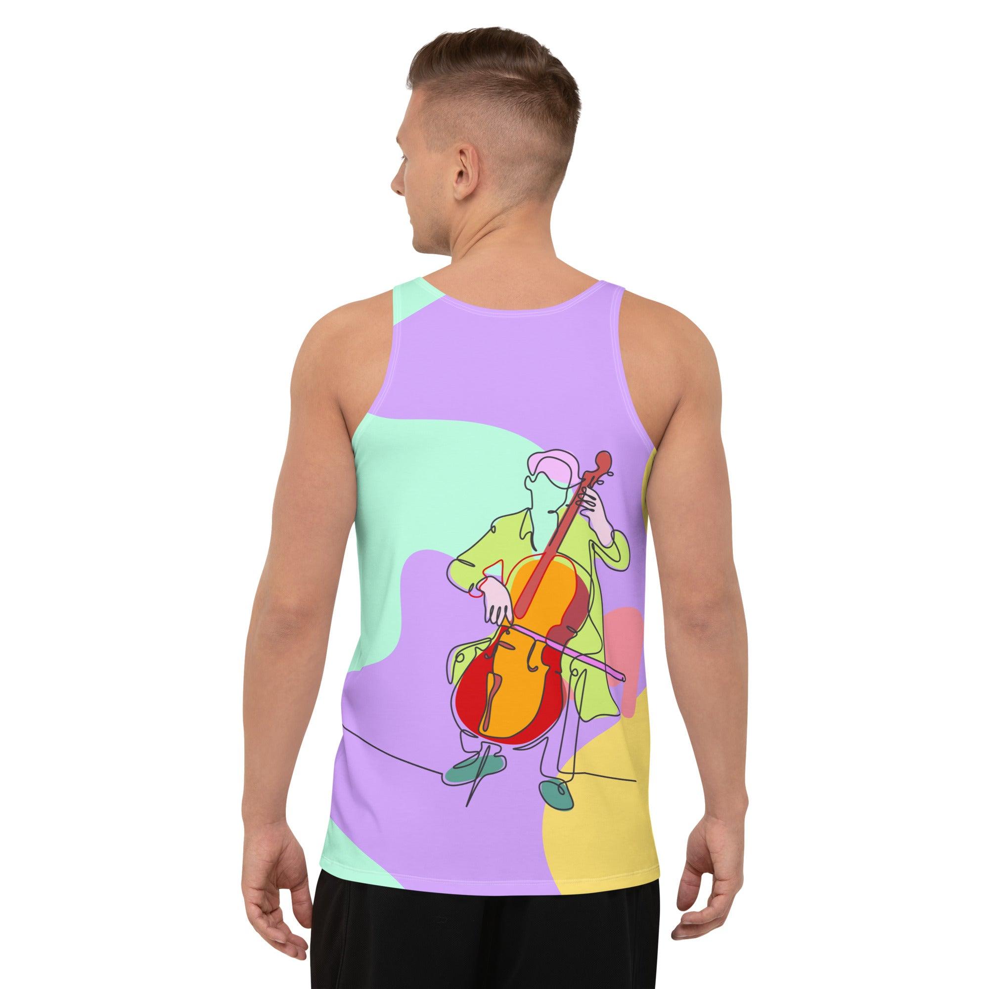 Contrabass Line Art Men's Tank Top - Beyond T-shirts