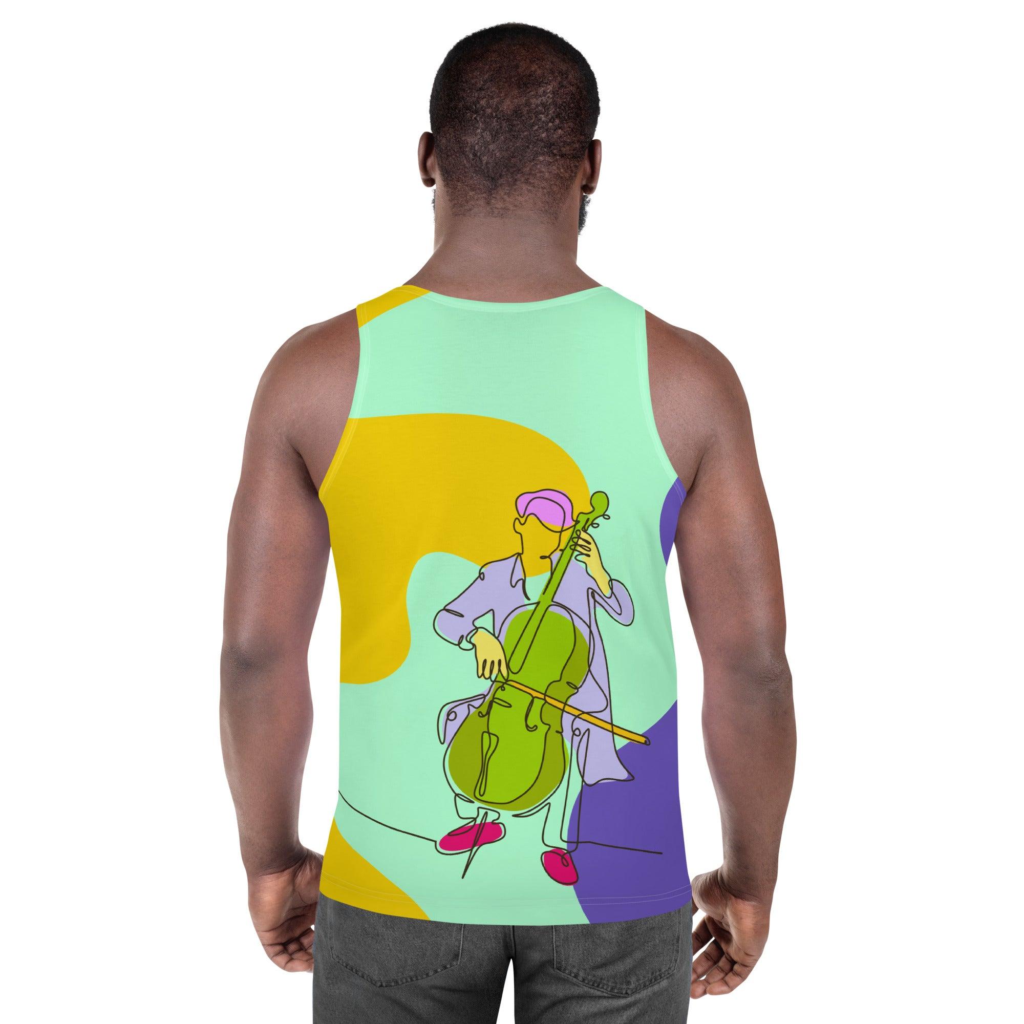 Contrabass Line Art Men's Tank Top - Beyond T-shirts